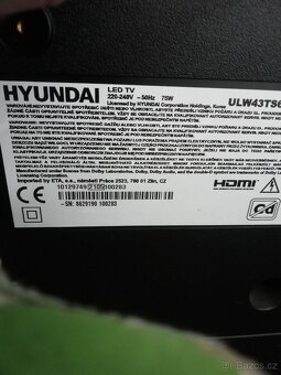 Prodám LED LCD Hyundai ULW43TS6 - 4