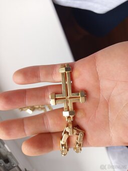 Zlatý řetěz s křížem 140,23g - 4