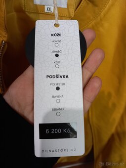 Becca Yellow Dámská Kožená Bunda Žlutá - 4