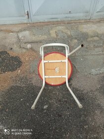 Židle trubková bílá - 4