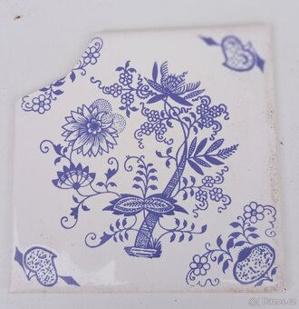 Dlaždice s modrobílým dekorem, styl cibuláku 15x15 cm - 4