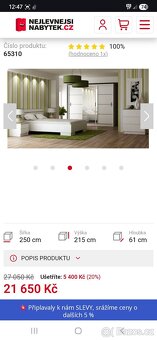 Nová šatní skříň 250cm s posuvnými dveřmi - 4