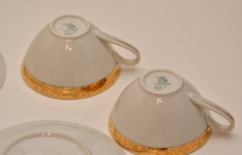Porcelánové šálky zn. Bohemia – zlatý okraj
- 4