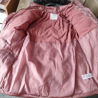 Nádherná zimní bunda, kabátek růžová F-F 152 - 158 - 4