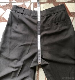 Pánské Černé společenské kalhoty - 4