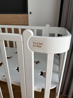 Levin Felin dětská rostoucí postýlka Nika Duo – bílá - 4