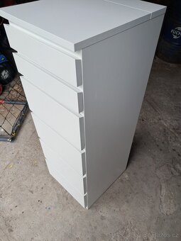 Ikea komoda Malm se zrcadlem bílá - 4