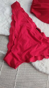Červené extra push-up plavky H&M vel. S-M - 4