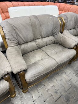 Kožená sedací souprava 3+2+křeslo - 4