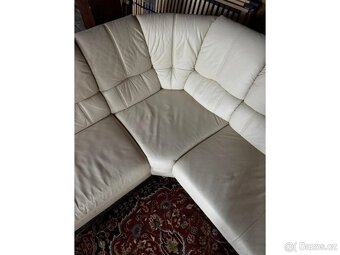 Rohová kožená sedací souprava, 3302 - 4