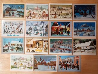 J. Lada, pohlednice Vánoce, zima, 34 ks - 4