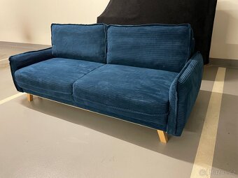 Rozkládací manšestrová pohovka Tori - 4