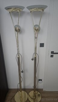Interiérová sloupová lampa zlatá - 4