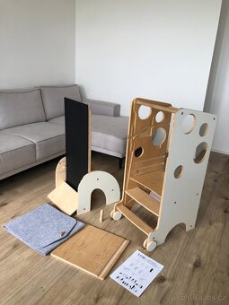 Učící věž Leea + skluzavka/magnetická tabule, a další doplňk - 4