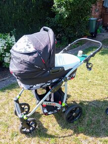 Kočárek BABYLUX LARGO Black dvojkombinace - 4