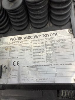 Toyota 02-8FGF25, 2,5t LPG, Standart 3300 - 4