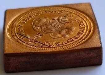 Karel VI., novoražba 2 dukátu 1727, Cu klipa, ČNS Brno 2022 - 4