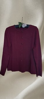 Elegantní bordó svetřík - NOVÝ - 4