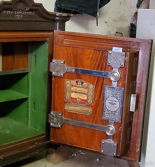 Starožitný trezor - popelka / Ignac Langhammer Wien - 4