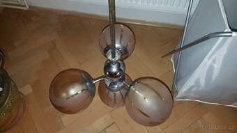 Lustr starožitný Art Deco, chrom, počátek 20. stol. - 4