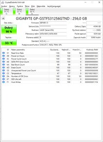 Nevyužívaný a rychlý SSD 250 GB GIGABYTE GP-GSTFS31256GTND : - 4