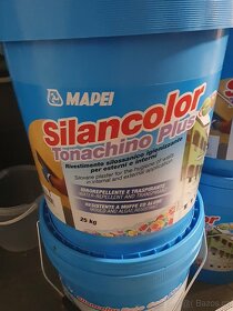 LEVNĚ . Silikonová omítka hnědá cca na 60m2 Mapei - 4