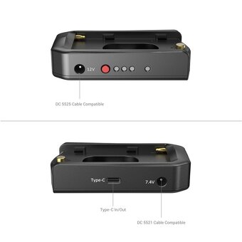 SmallRig Bateriový adaptér NP-F Professional 3168b,USB C,nab - 4