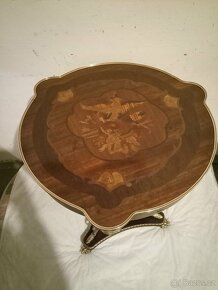 Starožitný intarzovaný stolek - 4