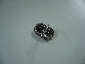 STŘÍBRNÝ SECESNÍ IMPOZANTNÍ PRSTEN - 4