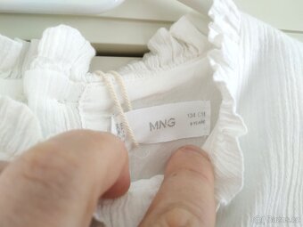 Nové s visačkou bavlněné slavnostní šaty Mango 128 - 4