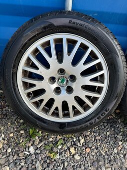 Originální alu kola Škoda Octavia 1 5x100 r16 + pneu - 4