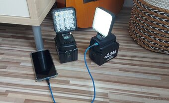 Led světlo,pro Aku Makita 4palcový přenosný reflektor,2x USB - 4