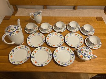 Starý ručně malovaný kávový servis - kompletní - 4