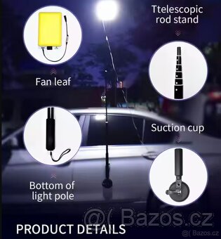 Outdoor campingové teleskopické LED svítidlo 1-ramenné - 4
