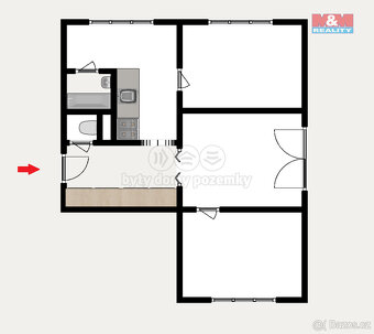 Prodej bytu 3+1,DR, 65 m², České Budějovice, Pod Lékárnou - 4