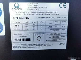 PTO generátor PRAMAC TG 3015 ISO, pohonná jednotka - 4