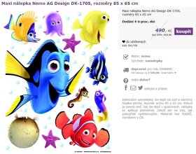 samolepka na zeď DK 1730, Disney Nemo, AG Design. - 4