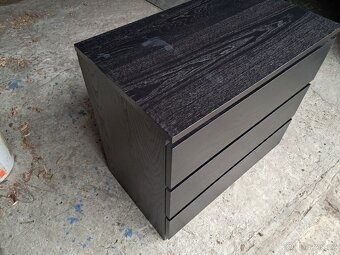 Ikea komoda Malm černá 3 zásuvky - 4