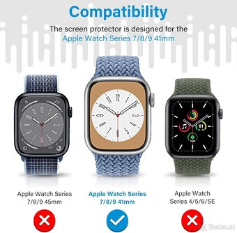 8 fólií pro Apple Watch Series 9/8/7 41mm - 4