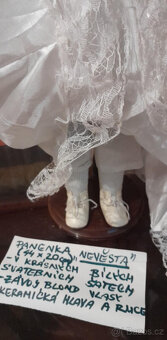 Panenka "Nevěsta" porcelánová, 44x20cm - 4