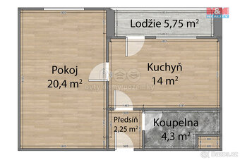 Pronájem bytu 2+kk, 41 m², Dnešice - 4