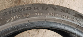 2 letní pneumatiky Continental 205/40R17 87Y 5,50mm - 4
