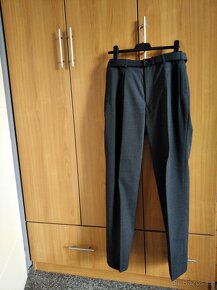 Oblek kalhoty + košile hedvábí černá vel M-L - 4