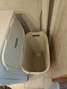 Koš na špinavé prádlo Rattan 40 l krémový - 4
