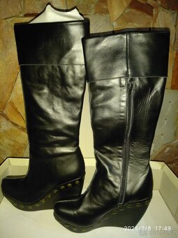 nové kožené kozačky vel.39 - 4