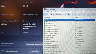 Dell Latitude E7250, i5, 8GB RAM,128GB SSD, nová baterie - 4