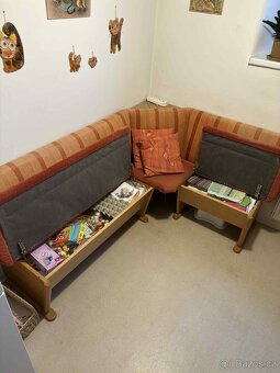 Rohová jídelní lavice + židle - 4