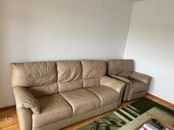Kožená souprava křeslo a gauč - 4