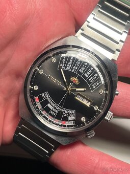 Orient “vecny kalendar” hodinky / retro watch - 4
