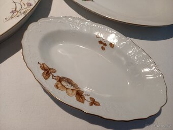 Porcelánové oválné servírovací talíře - Bernadotte - 4